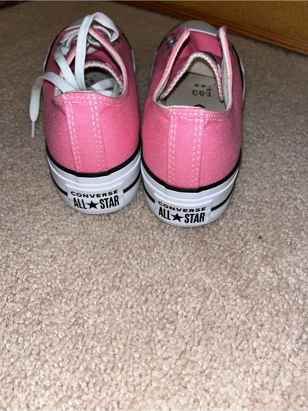 Converse Pink Low Top Platform Sneakers